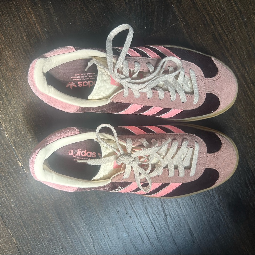 Adidas Gazelle Bold Women's Pink and Dark Brown Sneakers - worn once
